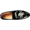 Santimon Mens Slip-On Loafers Dress Tuxedo Embroidery Suede Casual Suit Shoes Black - 3 of 4