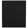 vidaXL Office Cabinet Black 35.4"x15.7"x40.2" Steel - 2 of 4