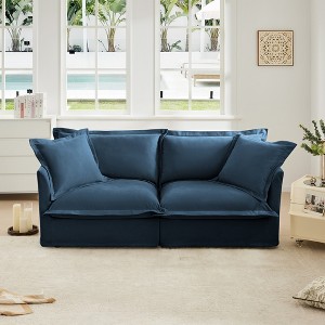 NicBex Couches for Living Room Single Deep Seat Sofa Couch Fabric Slip-covered Armchair with 1 Big Back Cushion and 2 Big Toss Pillows - 1 of 4