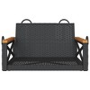 vidaXL Swing Bench Black 24.8"x24.4"x15.7" Poly Rattan - 4 of 4