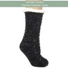 Elanze Designs Black Simple Knit Womens One Size Plush Lined Non Skid Indoor Slipper Socks - 2 of 4