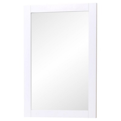 Elegant Lighting Aqua 22 In. Contemporary Furniture: Mirror In White