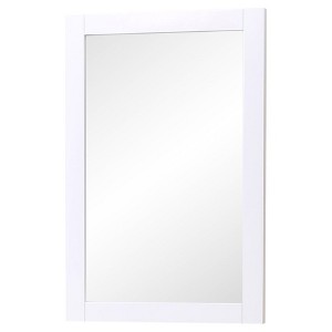 Elegant Lighting Aqua 22 In. Contemporary Furniture: Mirror In White - 1 of 4