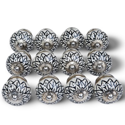 Mela Artisans Mela Artisans 12-Pack Ceramic Knobs for Dresser Drawers- Decorative Cabinet Handles