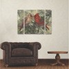 Trademark Fine Art -Mary Miller Veazie 'Kissing Cardinals' Multi Panel Art Set Small 3 Piece - 3 of 3