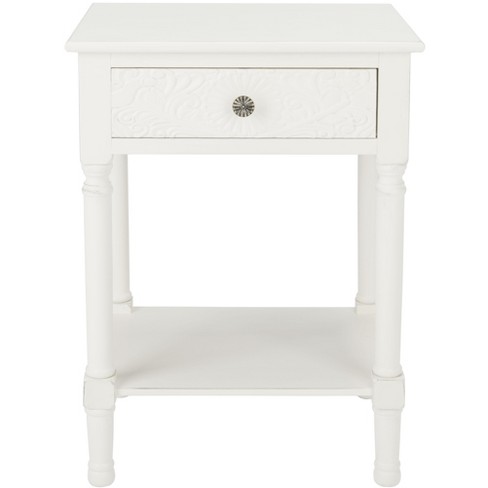 Josie 1 Drawer Accent Table - Distressed White - Safavieh. : Target