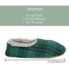 Elanze Designs Green Plaid Mens Plush Lined Cozy Non Slip Indoor Soft Slippers - Medium - 4 of 4