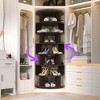 Aheaplus 7-Tier Shoe Rack, 28-32 Pair Rotating Shoe Rack Tower - 2 of 4