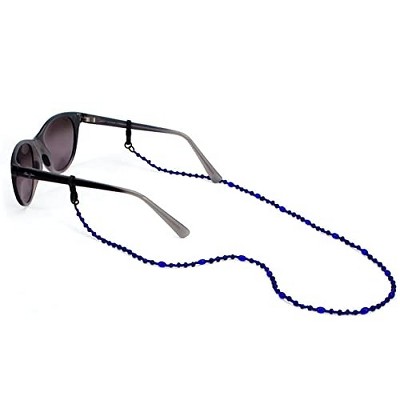 Croakies Czech Glass Cords Blue Spec End|Made in the USA|100% Cotton|made of high quality material that prevents slipping and sliding of sunglasses