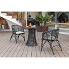 Sol Living 3 Piece Wicker Patio Bistro Set Patio Furniture Sets - Mocha - 3 of 4