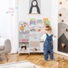 Infans Kids Toy and Book Organizer Children Wooden Storage Cabinet w/ Storage Bins - 3 of 4