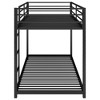 NicBex Twin Size Bunk Bed Low Level Design Steel Rack Bed Frame with Guardrails and Ladder, Space Saving, No Spring Box Required - 3 of 4