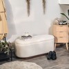 Nordlys Bouclé and Wood Storage Bench Modern Design Style Upholstery Entry - 3 of 4