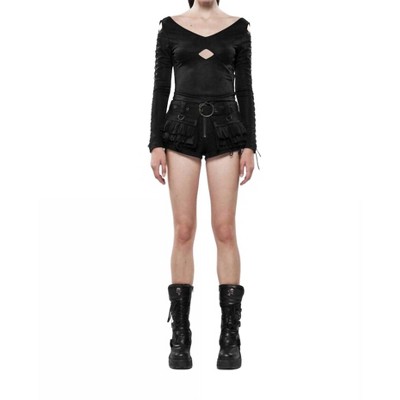 Women's Dark Legend Hollow-out Long Sleeve T-shirt - Punk Rave