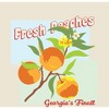 Natural World Fresh Peaches Crew Neck Short Sleeve Adult T-shirt - 2 of 2