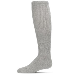 Memoi Girl's Athletic Ribbed Cotton Blend Knee High Sock - 1 of 2