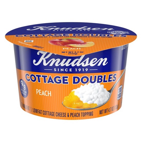 Knudsen Peach Cottage Cheese Doubles 4 7oz Target