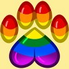 Adult Design By Humans Rainbow Pride Heart Pawprint By leashonlife T-Shirt - 2 of 2