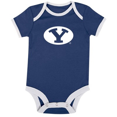 NCAA BYU Cougars Infant Boys&#39; Short Sleeve 3pk Bodysuit Set - 6-9M_2