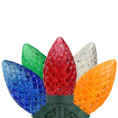 Brite Star 100ct Commercial Length LED Faceted C9 Christmas Lights Multi-Color - 41' Green Wire