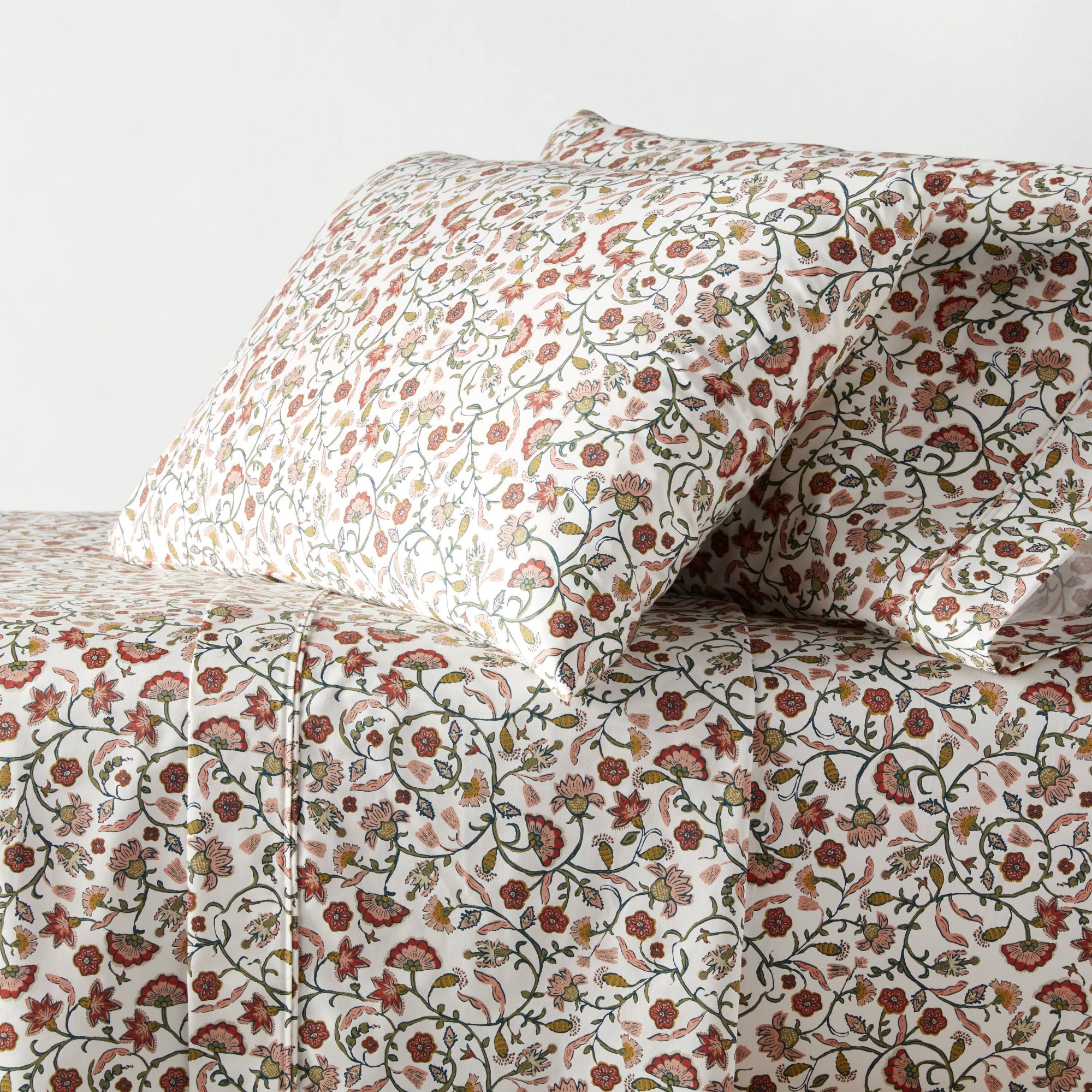 King 400 Thread Count Performance Sheet Set Warm Floral - Threshold™