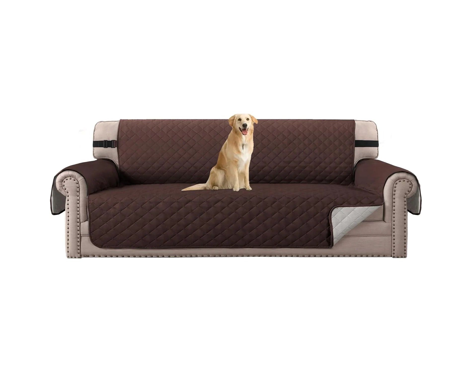 Reversible Chair Covers Water Repellent Chair Slipcover for Dogs Pets Furniture Protector Brown Oversized Sofa