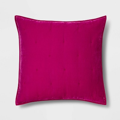 hot pink euro pillow shams