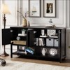Bella Depot Farmhouse 59" Sideboard with Fluted 4-Door, Storage Cabinet with Open Shelf - 3 of 4