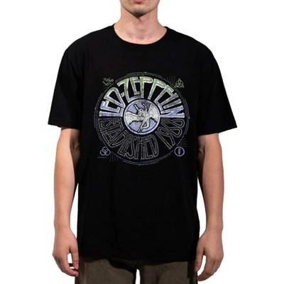 Led Zeppelin Established 1968 Vintage Adult Black Crew Neck Oversized Heavyweight Short Sleeve Tee
