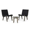 Maggift Patio Seating Sets Outdoor, Featuring Unique Design, Ideal for Chats, Perfect for Gardens, Living Spaces, Black, 20.25"*28"*29.75" - 3 of 4