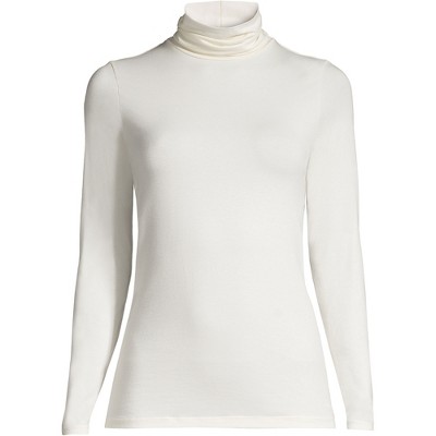 Lands' End Women's Petite Lightweight Jersey Fitted Turtleneck - Small ...