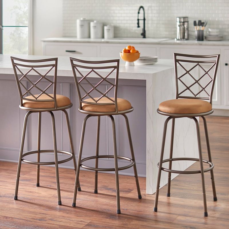 Set of 3 Avery Adjustable Metal Barstool - Buylateral, 3 of 7