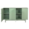 Chery Life 59.06''in White 4-Door Intaglio Storage Cabinet with Pine Legs & Solid Wood Pulls for Living Room Bedroom,and Kitchen - 2 of 4