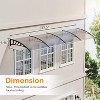 VINGLI Window Awning Door Canopy Exterior, 35" x 153" Awnings for Doors Polycarbonate Cover Patio Door Awning (Clear Board & Black Bracket) - 2 of 4