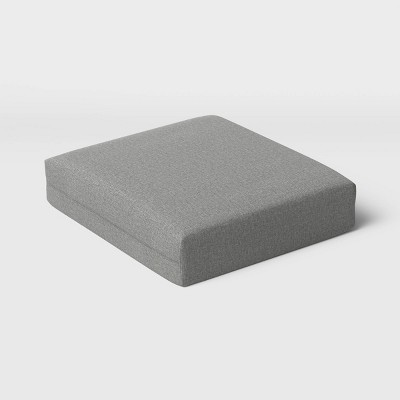 Woven Outdoor Deep Seat Cushion DuraSeason Fabric™ Gray - Threshold™