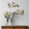 SPI Home Honeycomb and Bee Wall Plaques – Set of Gold Metal Nature-Inspired Wall Art, 15" x 8.5", Whimsical Garden Accent - 4 of 4