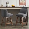 26 Inch Bar Stools Set of 2, 360-Degree Free Swivel Upholstered,Modern Counter Stool Bar,Fabric Upholstered Barstools,Modern Counter Stool Bar Chair - 4 of 4