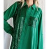 Women's Sequin Shirt Dress - Jodifl - 4 of 4
