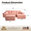XIZZI Modular Sectional Sofa Couch, L/U-Shape Upholstered Couch, Modern Minimalist Couches for Living Room, Free Combination Deep Seat Corner Couch - 3 of 4