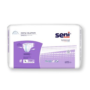 Seni Super Adult Incontinence Brief L Heavy Absorbency Breathable, S-LA25-BS1, Heavy - 1 of 4