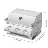 R.W. FLAME 24" Stainless Steel Griddle with 3 High-Output Burners (24,000 BTU),Ideal for Large Outdoor Gatherings, Camping, RV Trips, and Picnics - 2 of 4
