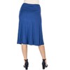 24seven Comfort Apparel A Line Elastic Waist Knee Length Skirt - 3 of 4
