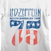 Led Zeppelin North American Tour 75, Logo on White Short Sleeve Adult Crop T-Shirt - 2 of 4