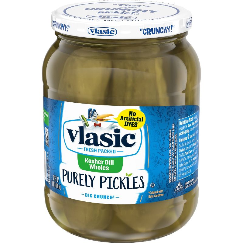 Vlasic Purely Pickles Kosher Dill Large Wholes - 32 fl oz, 4 of 5