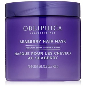 Obliphica Seaberry Medium to Coarse Hair Mask (16.9 oz) Moisturizing Treatment for Dry and Damaged Hair - 1 of 3
