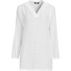 Lands' End Women's Cotton Jersey Long Sleeve Hooded Swim Cover-up Dress - 3 of 4