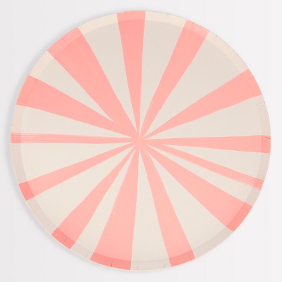 Meri Meri Pink Stripe Dinner Plates (pack Of 8) : Target