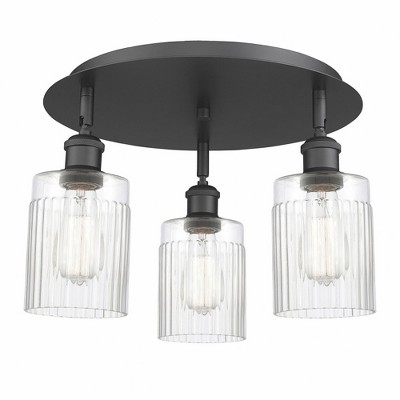 Hadley - 3 Light Flush Mount In Art Deco Style-9.5 Inches Tall and 16.25 Inches Wide