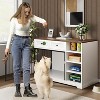 Garvee Large Dog Crate Furniture,47¡± Dog Crate with 2 Drawers and 4 Shelves,Heavy Duty Wooden Dog Crate,Decorative Dog Indoor Kennel Furniture,White - 4 of 4