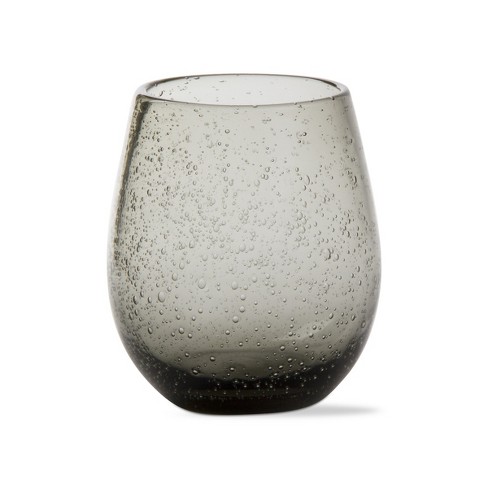 Tag Bubble Tall Wine Glass- Clear